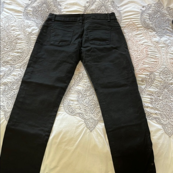 Black Gold Stretchy Jeans with Luxurious Metallic Finish - Picture 2 of 2